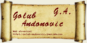 Golub Andonović vizit kartica
